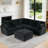 6 - Piece Reversible Modular Corner Sectional with Removable Ottoman-1711400899