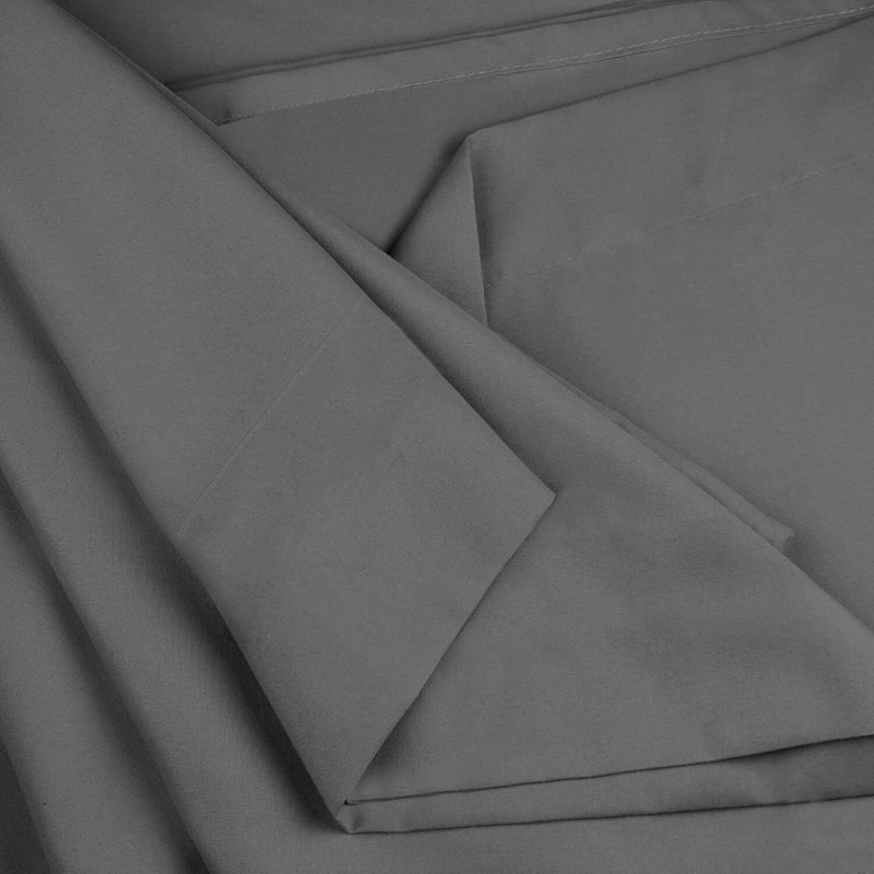Queen Size 6-Piece Grey Sheet Set With Extra-Deep Pockets For 18-24 Inch Mattresses, Firm And Comfortable Fit