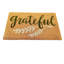 Tapis de porte en fibre de coco avec inscription « Grateful Script » - 45,7 x 76,2 cm (18 x 30 po) - Dos en caoutchouc