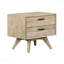 Table de chevet 2 tiroirs gris Mid-Century-1052580006