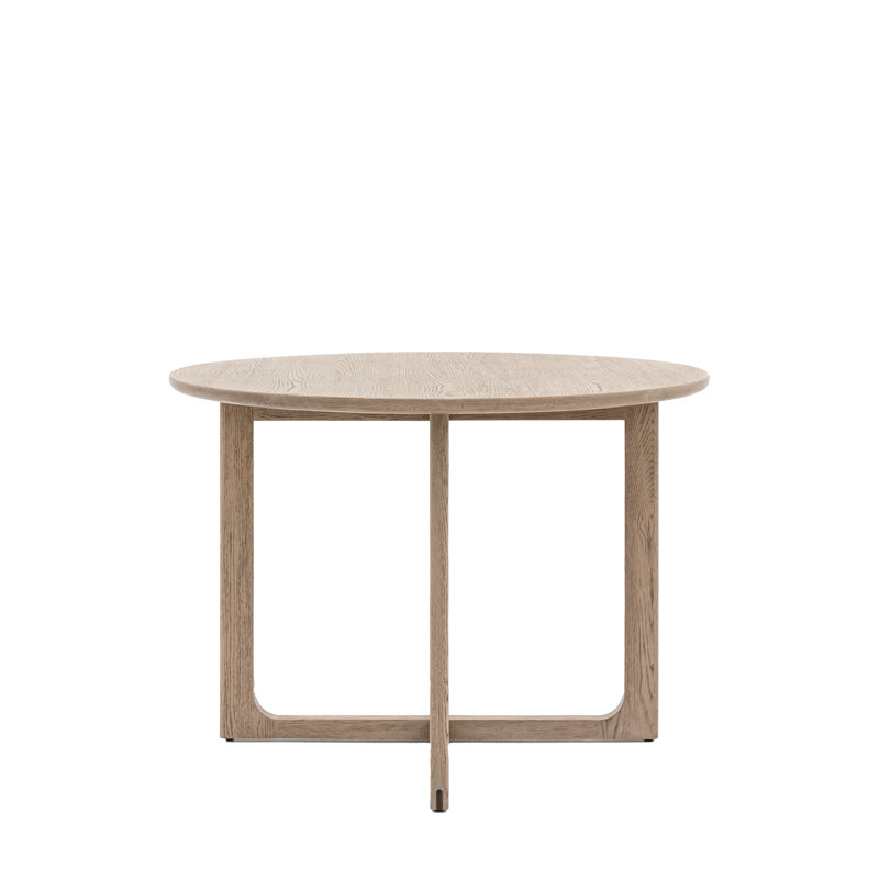 Rushford Round Dining Table, Dark Wood