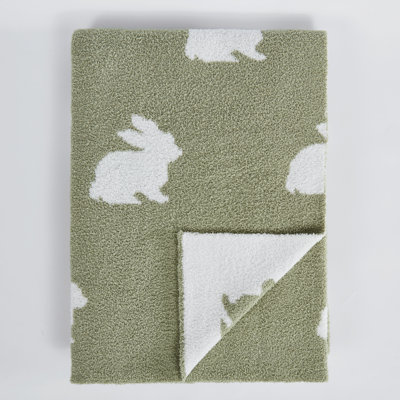 Truly Soft Cozy Bunny Rabbit Reversible Throw