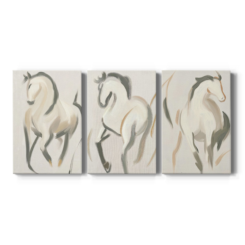 ANIMALS Series CECLxX - Toile tendue sur mesure - 3 pièces, H 18 po x l 36 po