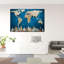«Ocean Blue World Map», reproduction sur toile tendue-2036024723