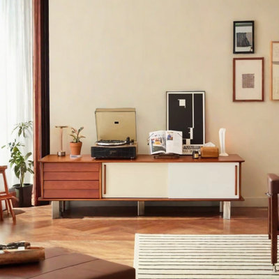 Simple design sense solid wood TV cabinet