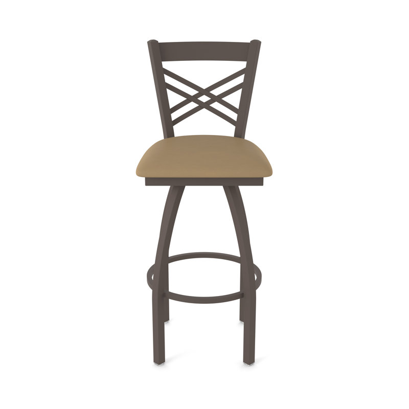 820 Catalina Swivel Stool, Bronze, Vinyl-Canter Sand, Extra Tall (36" Seat Height)