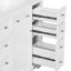 Meuble-lavabo blanc 36 po, armoire seulement, 1 et 6 tiroirs, bois massif, look moderne, finition peinte, base de meuble-lavabo blanche à assembler, armoire à tiroirs et style, peint, requis