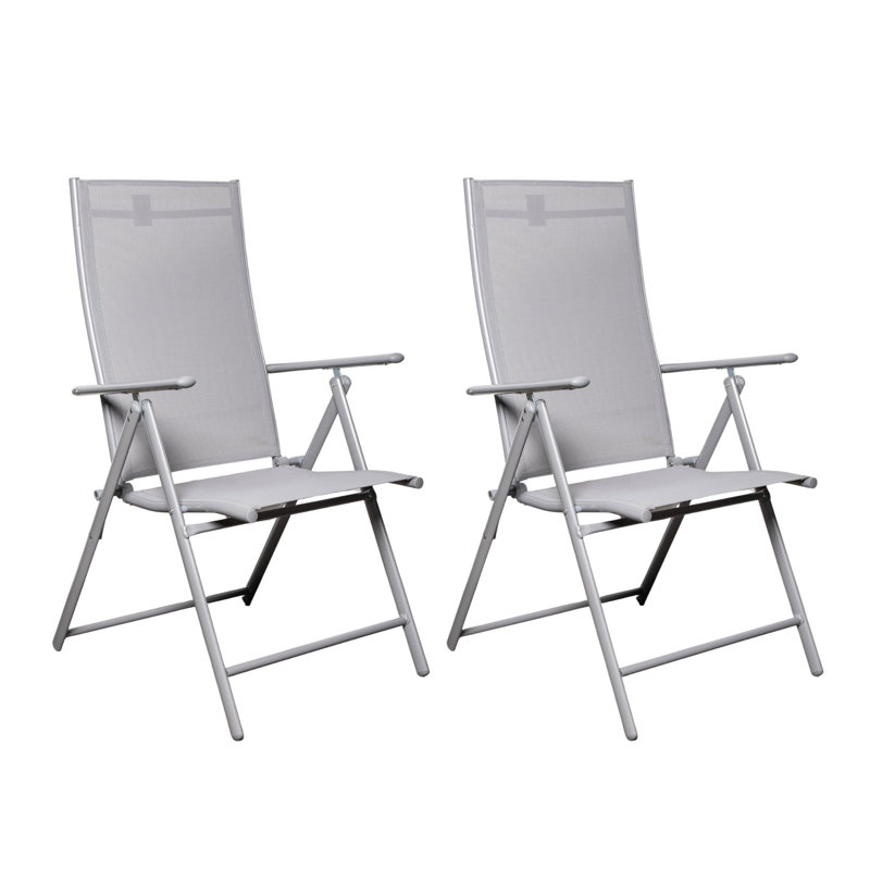 Foldable Outdoor Patio Dining Armchair, White