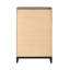 Commode 5 tiroirs de rangement Valdemar, finition grise vieillie
