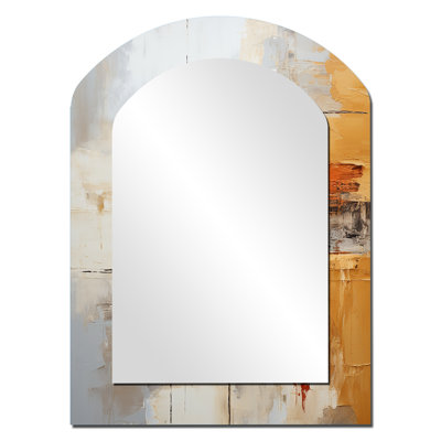 Impressions fractales abstraites orange - miroir mural moderne
