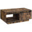 Table de chambre de style rustique avec porte de grange coulissante et tiroir fonctionnel