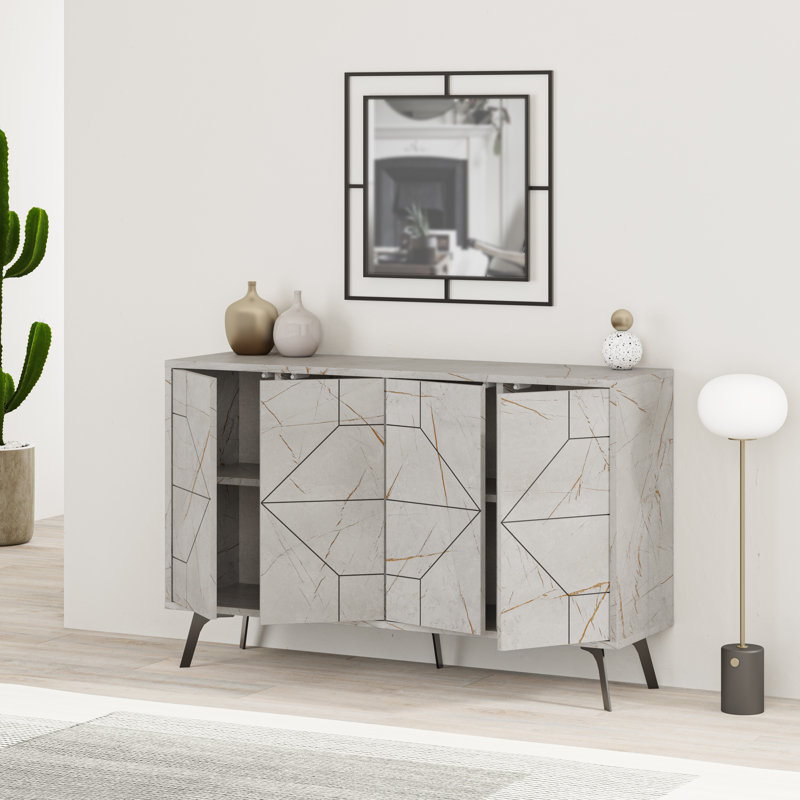 Dune Console Sideboard Geometric Design Wide 123cm, Lagina