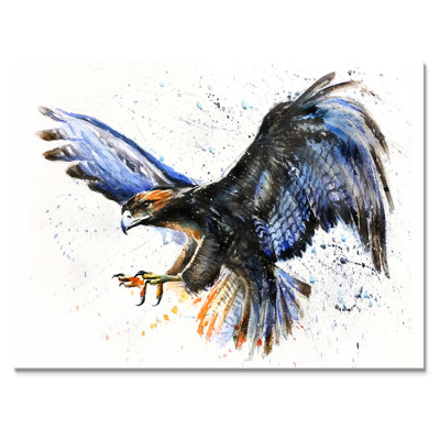 Eagle Canvas Wall Art, Bird of Prey Wildlife Print - Eagle Hunter