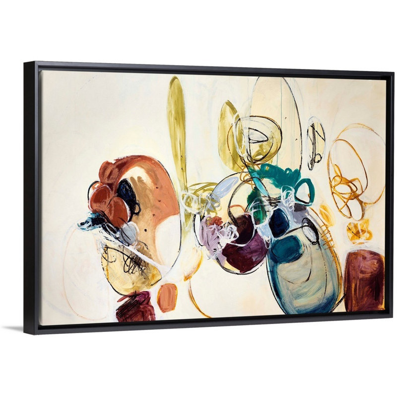 « Abréviation II » par Kari Taylor, reproduction d’art sur toile, Cadre flottant noir, H 14 po x l 20 po x P 1,75 po