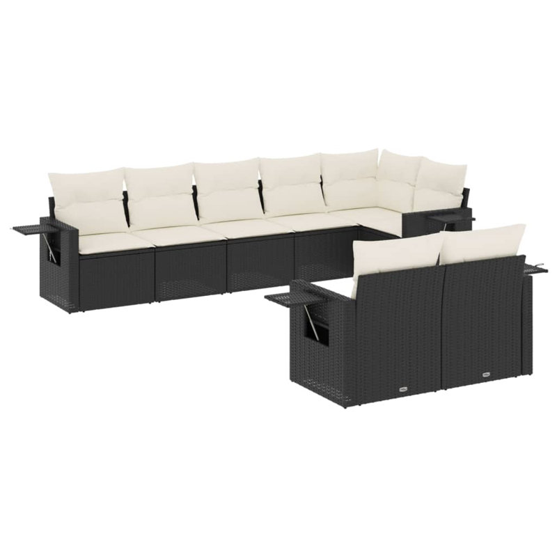 Ensemble de canapé de patio Vidaxl - noir