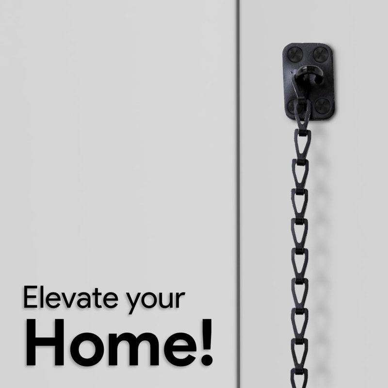 Mega Handles 12-Inch Transom Door Chain – Heavy-Duty Chain Stopper for Transom Windows, Cabinet Doors, Lids & Safety Restraint