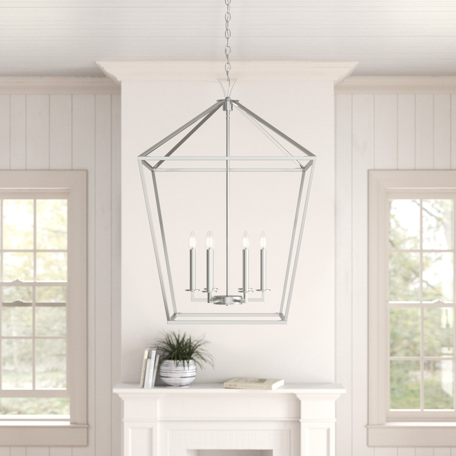 Hastings 6-Light Chandelier, Satin Nickel