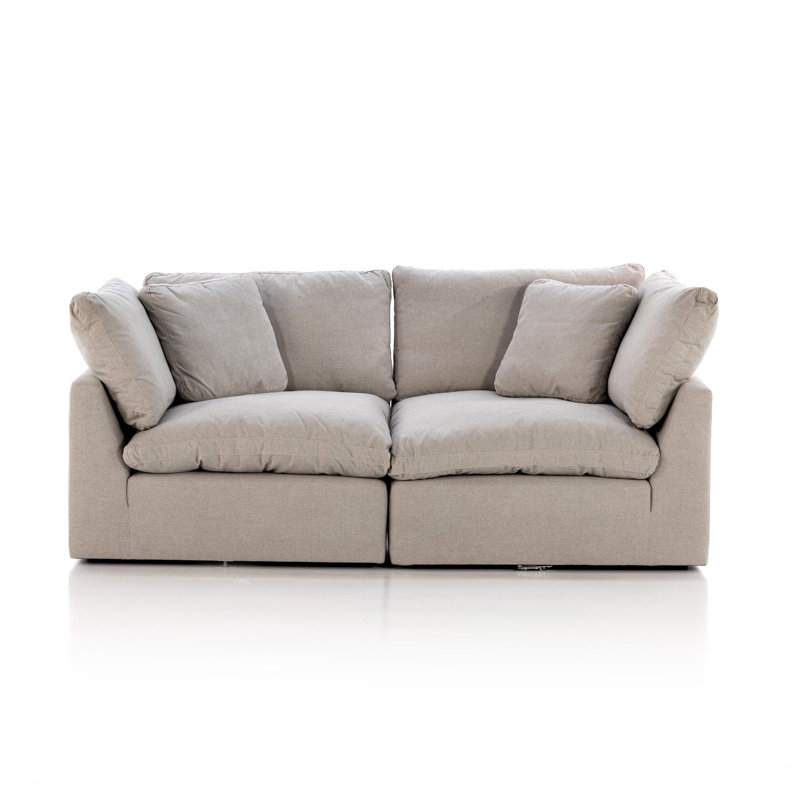 Centrale 2 Piece Sectional Sofa-Dstn Flannel, Destin Flannel Performance Weave