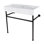 Évier de console en porcelaine 39 po avec pieds en acier inoxydable Fauceture New Haven (centres de 8 po)
