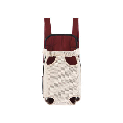 Breathable Pet Backpack Carrier, 11.02x7.09x2.36 inches, Red