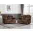 Ensemble de 2 canapés inclinables en microfibre 62 po