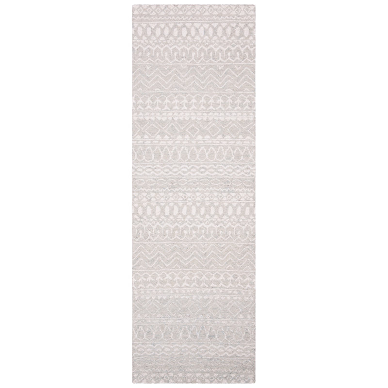Heritage Hand Tufted Wool And Cotton With Latex Striped Rug, Runner 2'3" x 9'