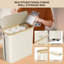 Panier à papier de toilette pliable avec couvercle et poignée - Organisateur de salle de bain grande capacité, peut contenir 12 méga ou 16 rouleaux réguliers, beige
