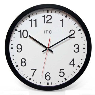 Walkowiak Round Plastic Wall Clock - Black