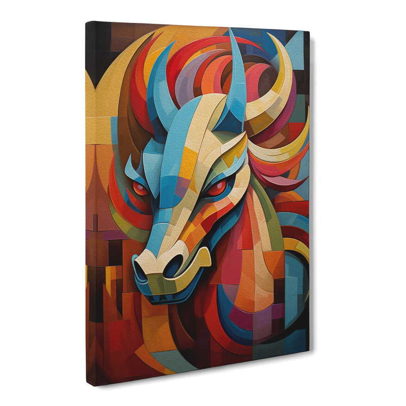 Dragon Cubism - Print, 76cm H x 50cm W x 3cm D