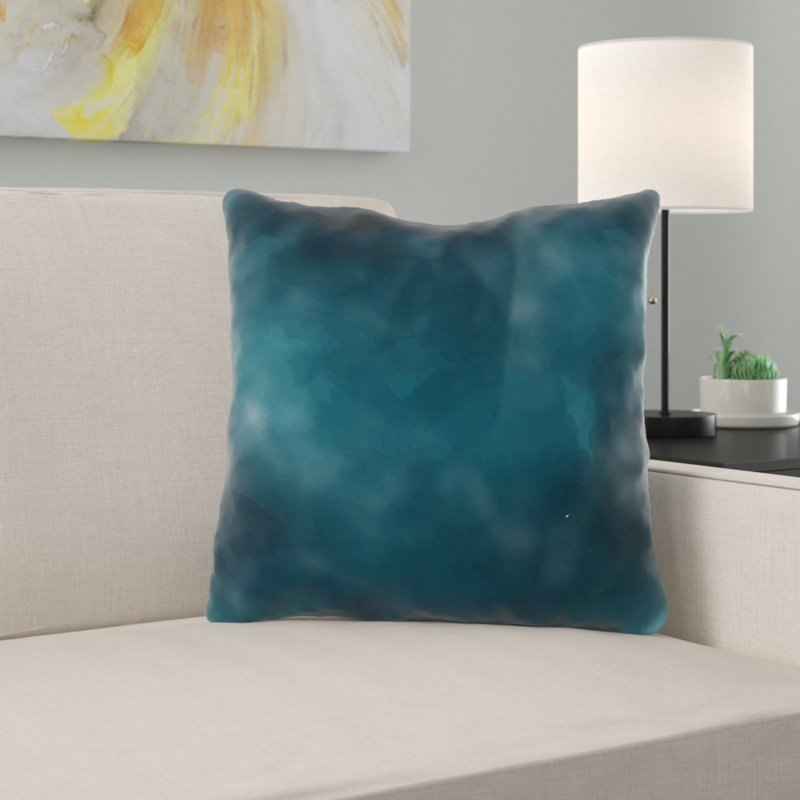 Coussin décoratif aquarelle Tanja, Microsuède, Intérieur