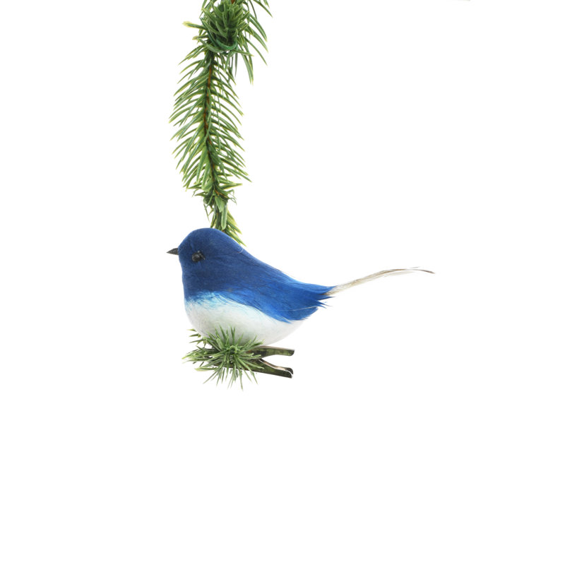Ornement en forme de pince pour petit oiseau brun (paquet de 12), Bleu