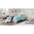 Aqua Twin Raina Metallic Printed Comforter Set -10070221-10070210