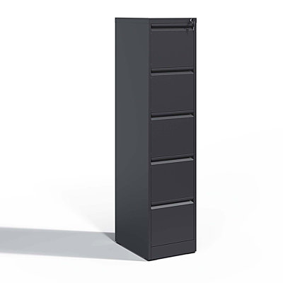 5 Drawer Metal Vertical File Cabinet with Lock Office Home Steel Vertical File Cabinet