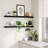 Miami 48" W x 8" D Floating Shelves Set with Invisible Wall Mount Brackets-359797072