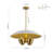 Ultra-Modern 4-Light Flat Dome Pendant