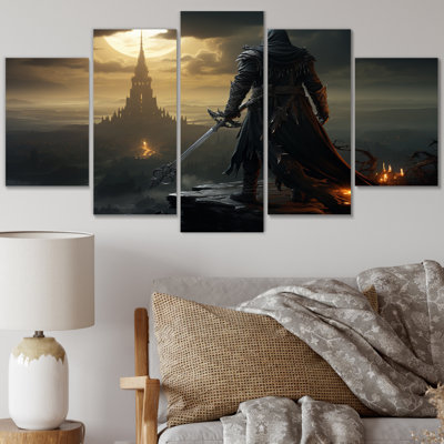 Crelake - Superheros Canvas Art Print - 5 Panels