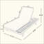 FAUTEUIL EN BOIS ACACIA 2/3 PLIABLE AVEC Dossier réglable et surface de rangement plate, non rembourré, pour patio de jardin