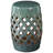 Outsunny 13" X 18" Garden Stool With Woven Lattice Design & Glazed Strong Materials Decorative End Table
