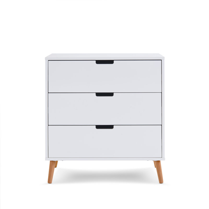 Maya Cot Bed 2 Piece Nursery Furniture Set, White/Brown