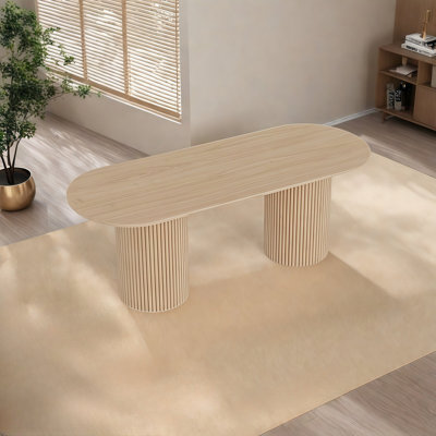 Oval Solid Wood Dining Table
