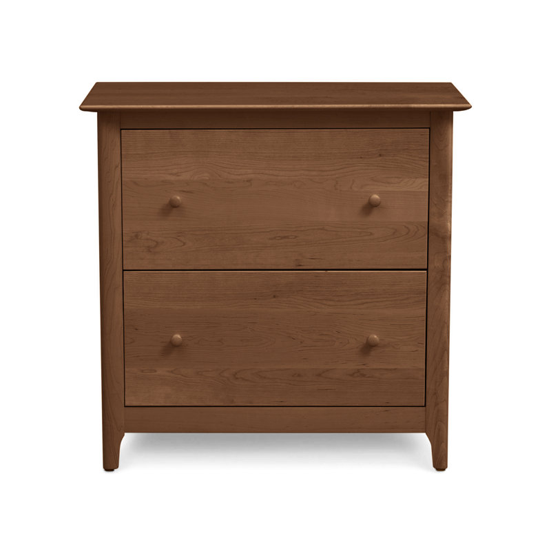 Sarah 2 - Drawer Solid Wood File Cabinet, Saddle Cherry
