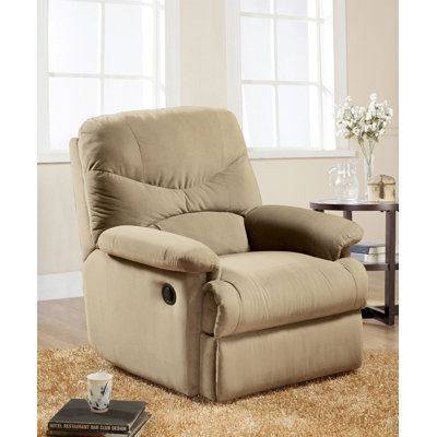 Arcadia Beige Microfiber Motion Recliner