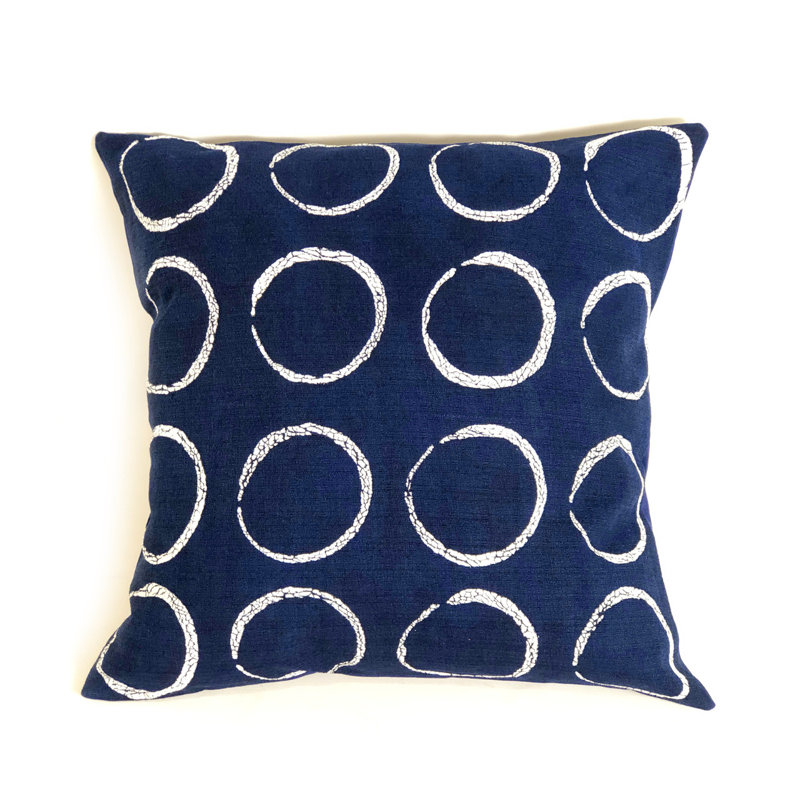 Circles Pillow Cover, Blue