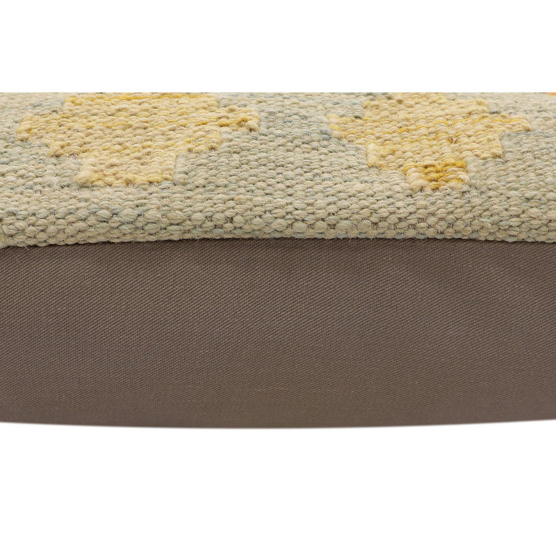 Coussin Boho Chic May, H 18 po x l 17 po, Bleu / rouge / beige / orange