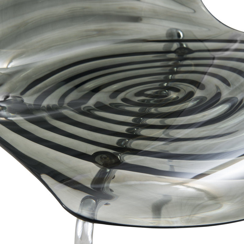 Chaise de salle à manger en acrylique transparent Clear Ghost, Transparent Black, Simple