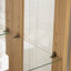 Vitrine lumineuse 2 portes avec portes en verre trempé, dossier en miroir et tablettes réglables