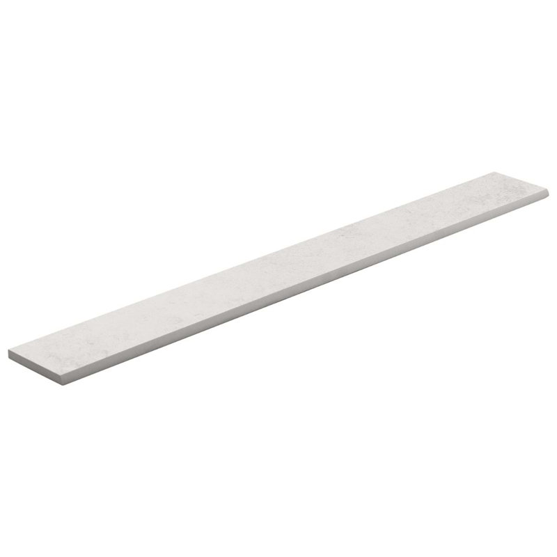 New Rock 3X24 Matte Porcelain Bullnose, Perla White