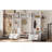 4-In-1 Detachable Hall Tree With Storage And 7 Hooks, Multiple Functions Hallway Coat Rack With Storage Drawers And Cabinet, White  Shoe Bench For Entryway Hallway-1774740282