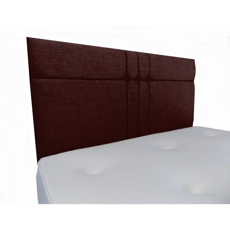 Upholstered Headboard, Small Single (2'6), Plush Velvet, Burgundy