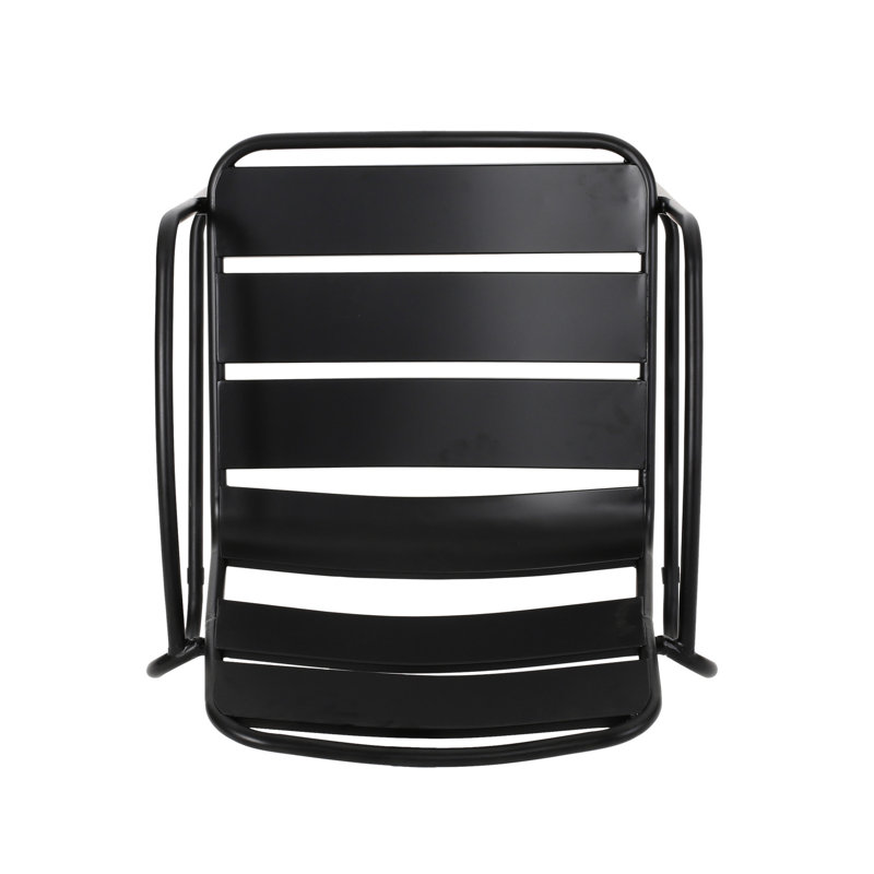 Backyard & Patio Delight: Chair In Matte Black Iron, 24.31 In. Depth, 13.26 Lb Iron - , For Comfort, 25.13"h X 24.31"d,